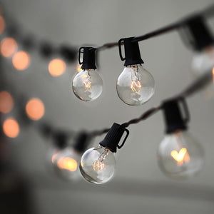 25-foot Patio String Lights | 25 G40 Clear Bulbs | UL Listed for Indoor & Outdoor Decor